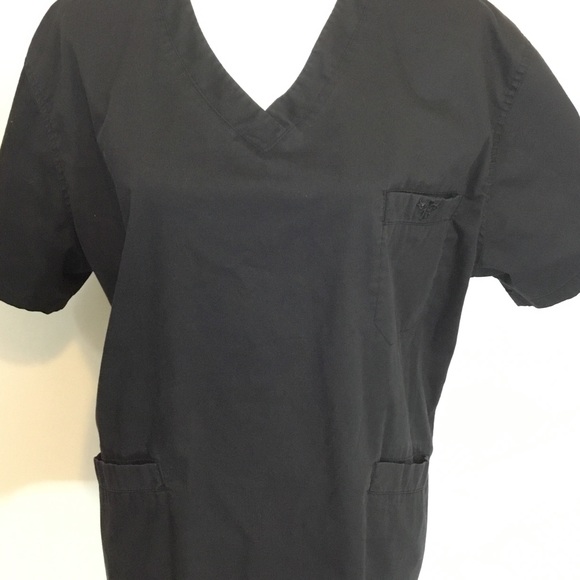 Unisex, Couture E-Z Flex Scrub Top, Med, Black, - Picture 2 of 8